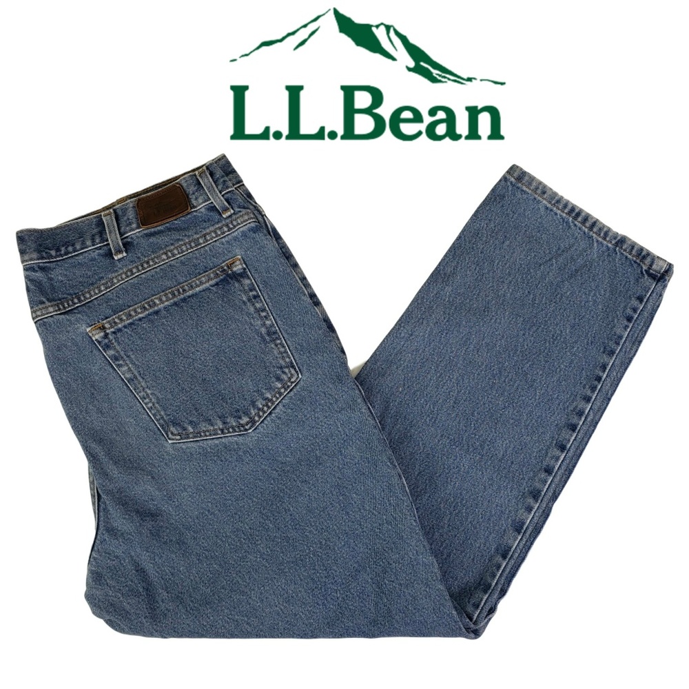 LL Bean Men's Jeans 40x30 Classic Fit Straight Leg Double L Medium Wash 220626